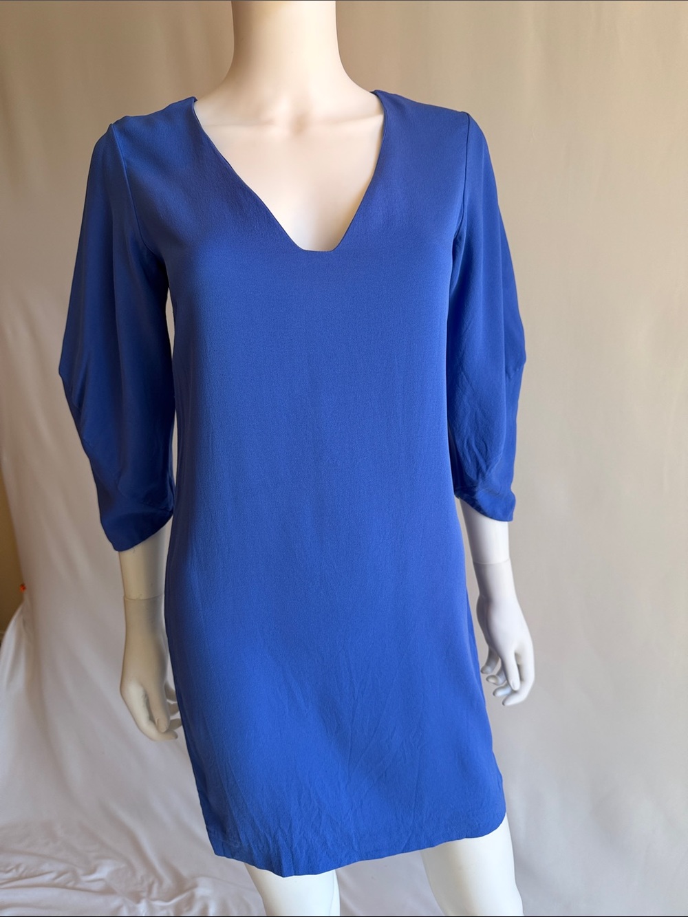 Diane Von Furstenberg Royal purple/blue V-Neck Mini Dress